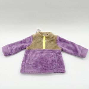 Baby Gap Toddler Sherpa Fleece Pullover Purple Tan Neon 12-18 Months 757967-00-1